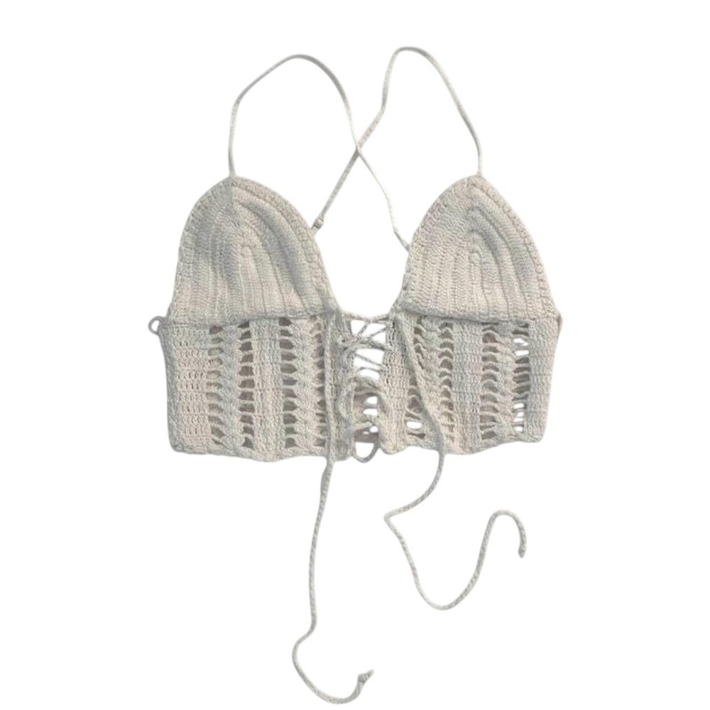 Berksha white crochet bralette